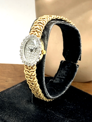 Jules Jurgensen Women's Watch Vintage Cocktail 14k Gold Diamond