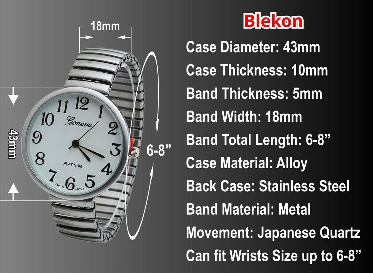 oval O アナログ２枚組 Fashion Watch Wholesale Geneva Super Large Stretch Watch