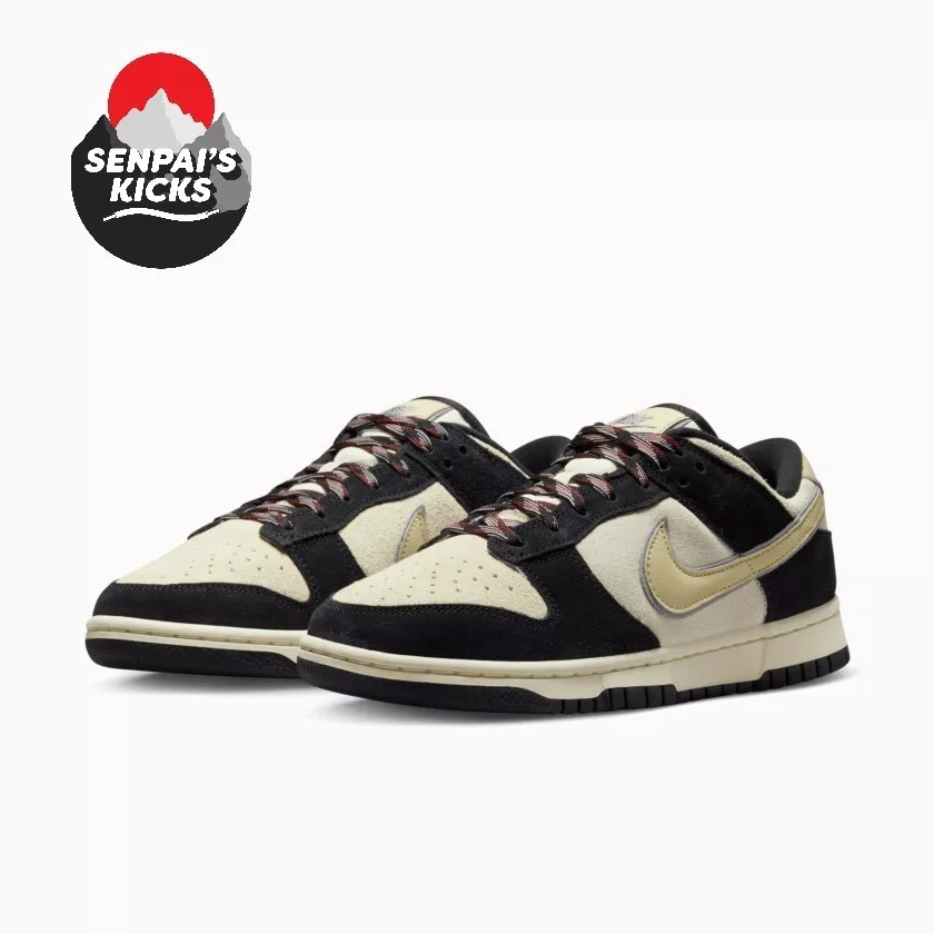 Nike Dunk Low LX Black Suede Team Gold (Size 9.5W/8M) - FREE SHIP