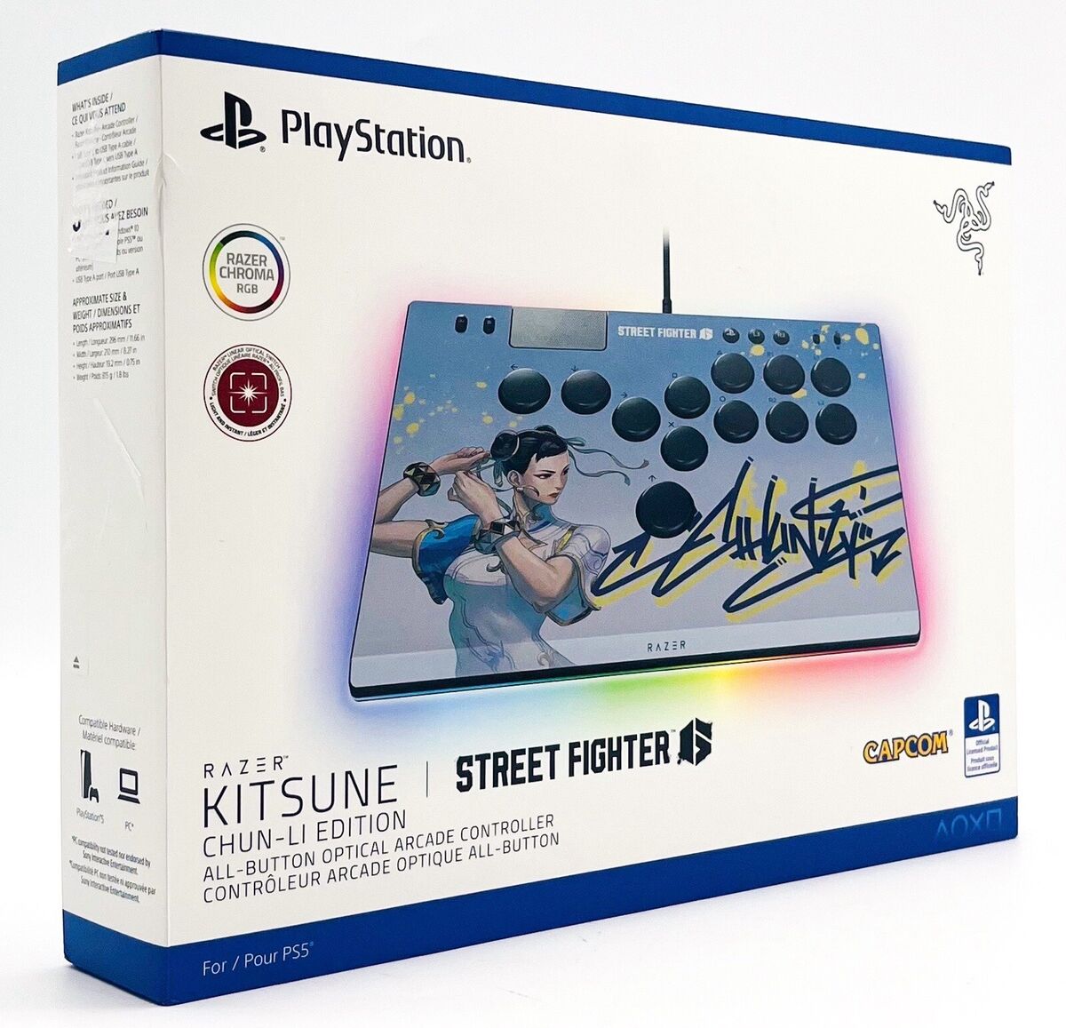 Razer Kitsune Chun-Li Edition RGB All Button Optical Arcade Razer Kitsune Chun-Li Edition RGB All Button Optical Arcade