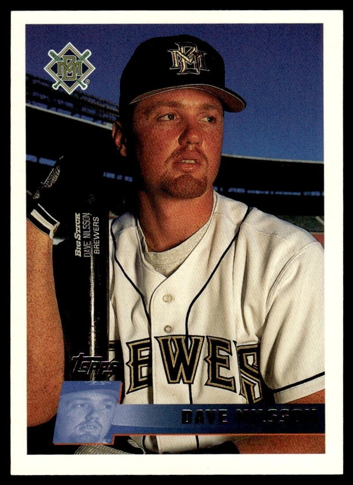 DAVE NILLSON LOT OF 6 BASEBALL CARDS MLB MILWAUKEE BREWERS TOPPS - Image 3 of 4