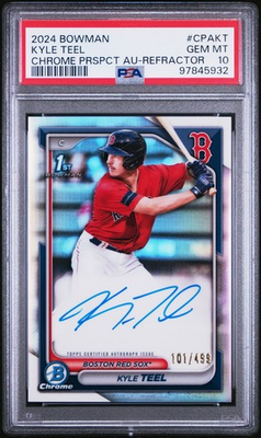 #ad PSA 10 2024 Bowman Chrome #CPA KT KYLE TEEL Refractor Auto 499 1st First Rookie $179.95