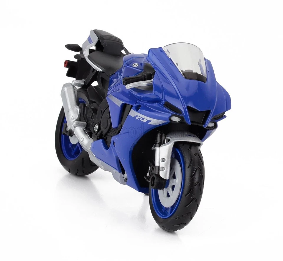 MODELLINO MOTO STATICO MAISTO YAMAHA YZF-R1 2021 BLU MODELLISMO SCALA 1/18 - Immagine 4 di 4