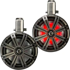 KICKER KMTC8 8" Loaded Marine Wake Tower Enclosures with 45KM84L Speakers