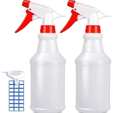 Lightweight Eco-Friendly 16oz Spray Bottles - 2 Pack with Adjustable Nozzles