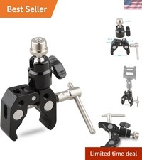 Versatile Crab Clamp Articulated Microphone Ball Head - 360  Angle Adjustability