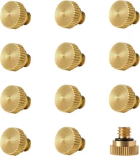 12Pcs Brass Misting Nozzle Plugs 10/24 Thread for Outdoor Patio Cooling Systems