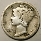 1919 D Mercury Dime VG-F "Actual Coin Pictured Not Cleaned, Polished or Dipped"