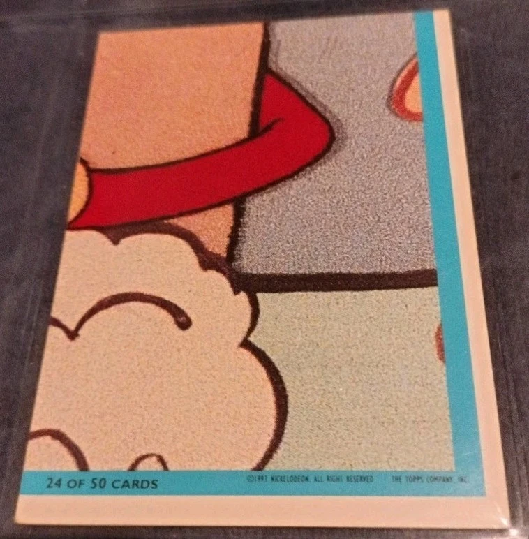 No Sir, I Don't Like It | 1993 Topps Ren & Stimpy #24 Prismatic Circles - Image 3 of 4