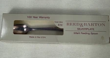 New Reed & Barton Silver Plate Infant Feeding Spoon New Sealed With Box
