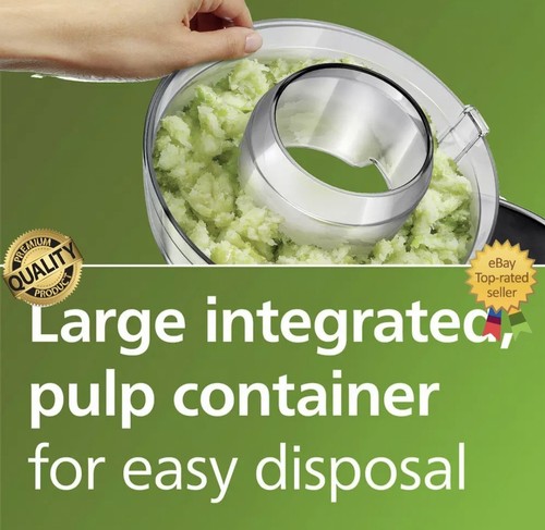 Philips Compact Juicer Machine Juice Press 500 W Black HR1832/01 - Picture 11 of 12