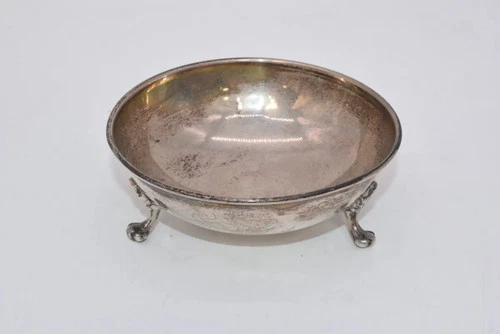 Vintage TRP Bogota .900 Silver Footed Bowl Three Feet 88g Tarnished