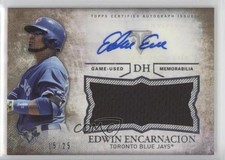2015 Triple Threads Unity Jumbo Relics Gold 15/25 Edwin Encarnacion Auto 0ty6