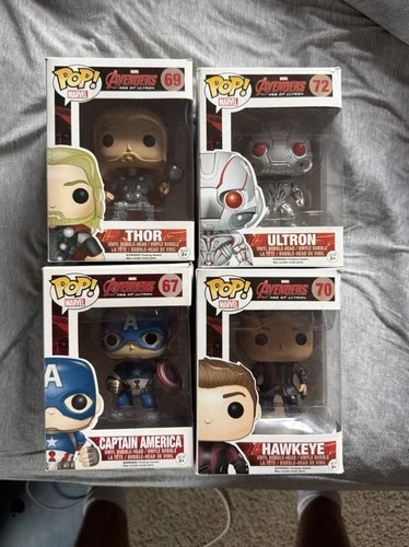 Funko Pop! Marvel Avengers Age of Ultron Bobblehead Set Thor Ultron Captain Ame…
