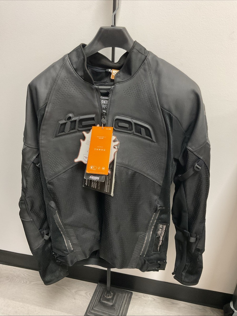 美品✨ICON アイコン CONTRA ジャケット 2XL黒　バイカー　防護 Icon Contra 2 Perforated Leather Jacket Stealth Black | Small | eBay