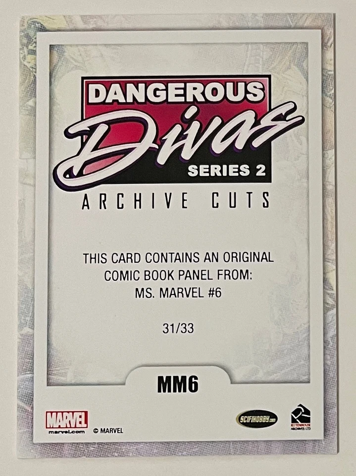 MARVEL COMIC CUT - 2014 - DANGEROUS DIVAS S2 - MM6 - 31/33 - MS. MARVEL - MM #6 - Image 2 of 4