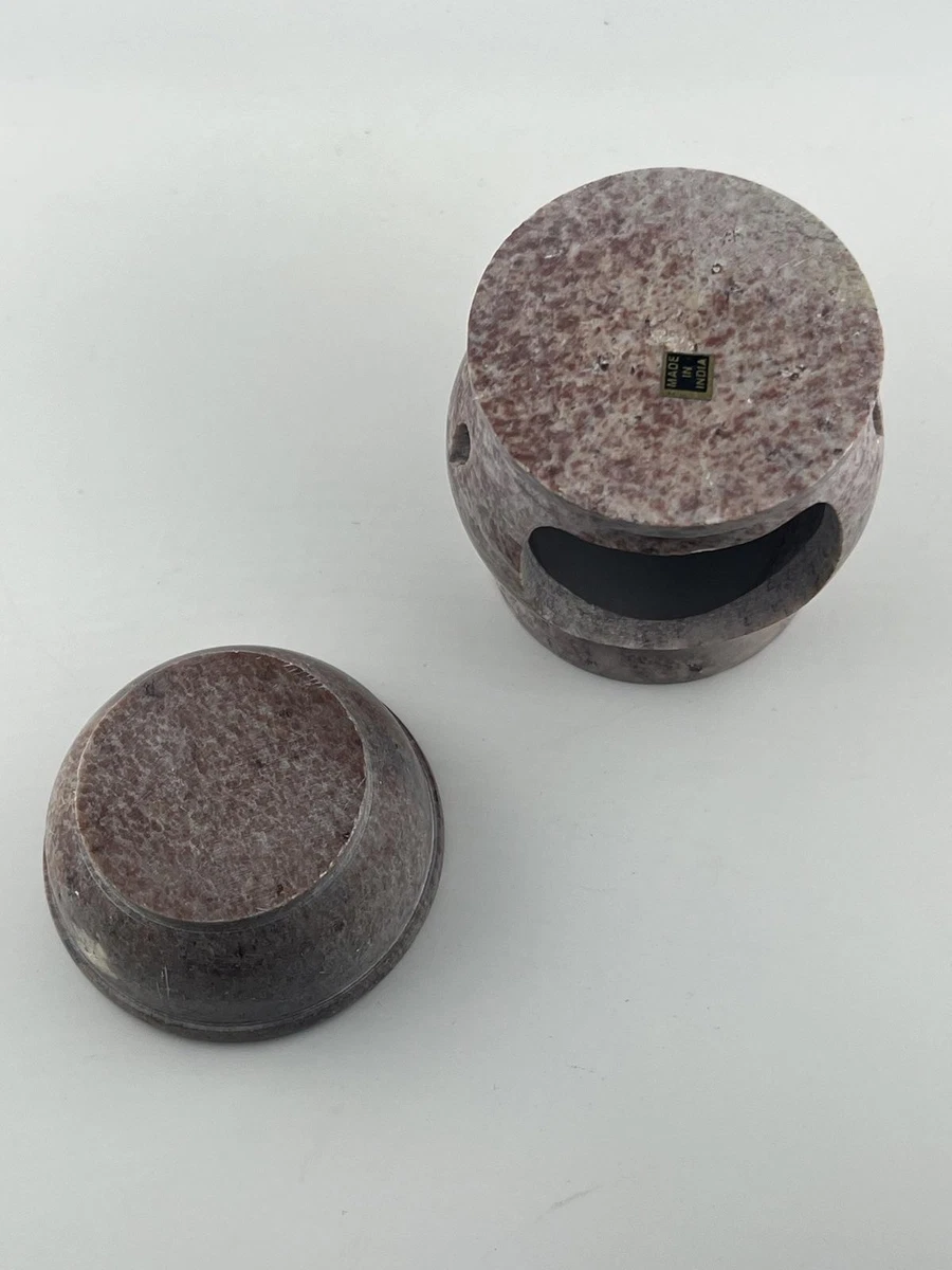 Natural Stone Oil Burner Aromatherapy Diffuser Essential Oil Holder 4x4x5 in