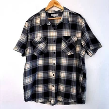 Frye and Co. Mens XL Plaid Flannel Short Sleeve Button Up Shirt