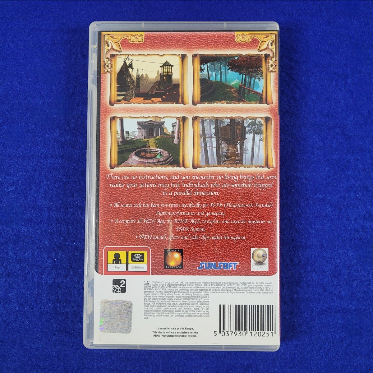 MYST(ミスト) - PSP o7r6kf1 Myst (video game, PS1, 1995) reviews & ratings - Glitchwave