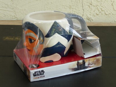 Star Wars Mandalorian Ashoka Tano Mug with hot chocolate cocoa mix