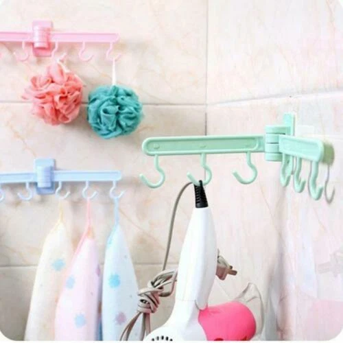 Multicoloured Plastic Wall Hooks & Door Hangers