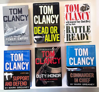 6 Tom Clancy Books Lot - Mark Greaney - Marc Cameron - Grant Blackwood - Zinni