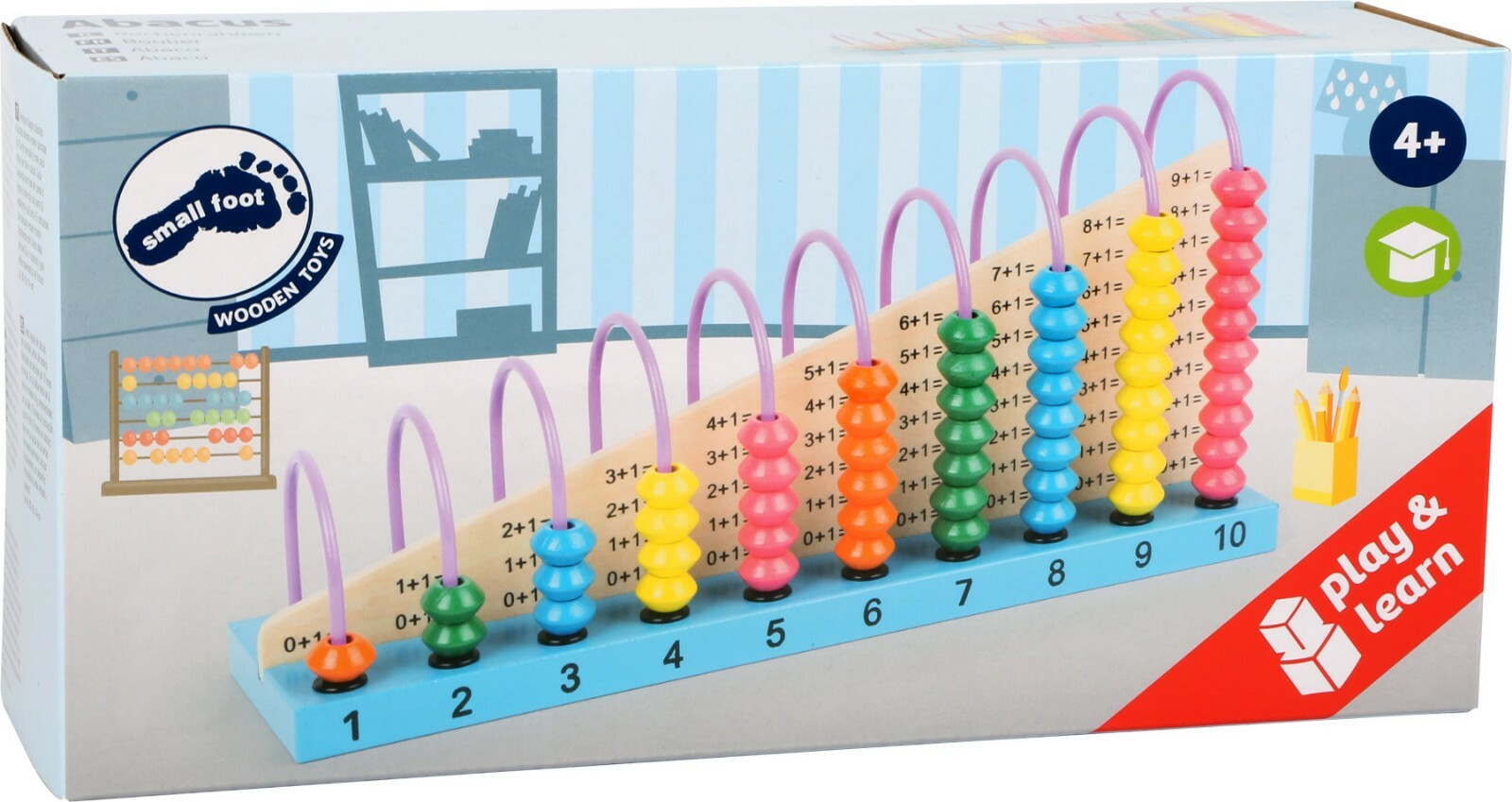 Thumbnail - Rechenrahmen Rechenhilfe Holz Ca. 30 X 8 X 14 Cm