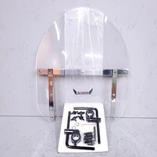 Slipstreamer Clear Windshield Kit Detachable XL FXR FXST FXWG Evo 15323 HD-0
