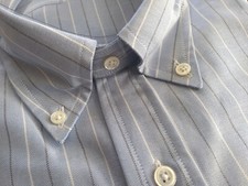 NWT Brooks Brothers Blue Stripe Supima Button Down Milano Fit MSRP 140