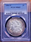 1884O Morgan Dollar PCGS MS63 Dark & Rainbow Dual Toning High Eye Appeal Coin!