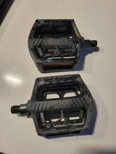 Vintage Wellgo BMX Black Plastic bicycle Bike Pedals with Reflectors 1/2"