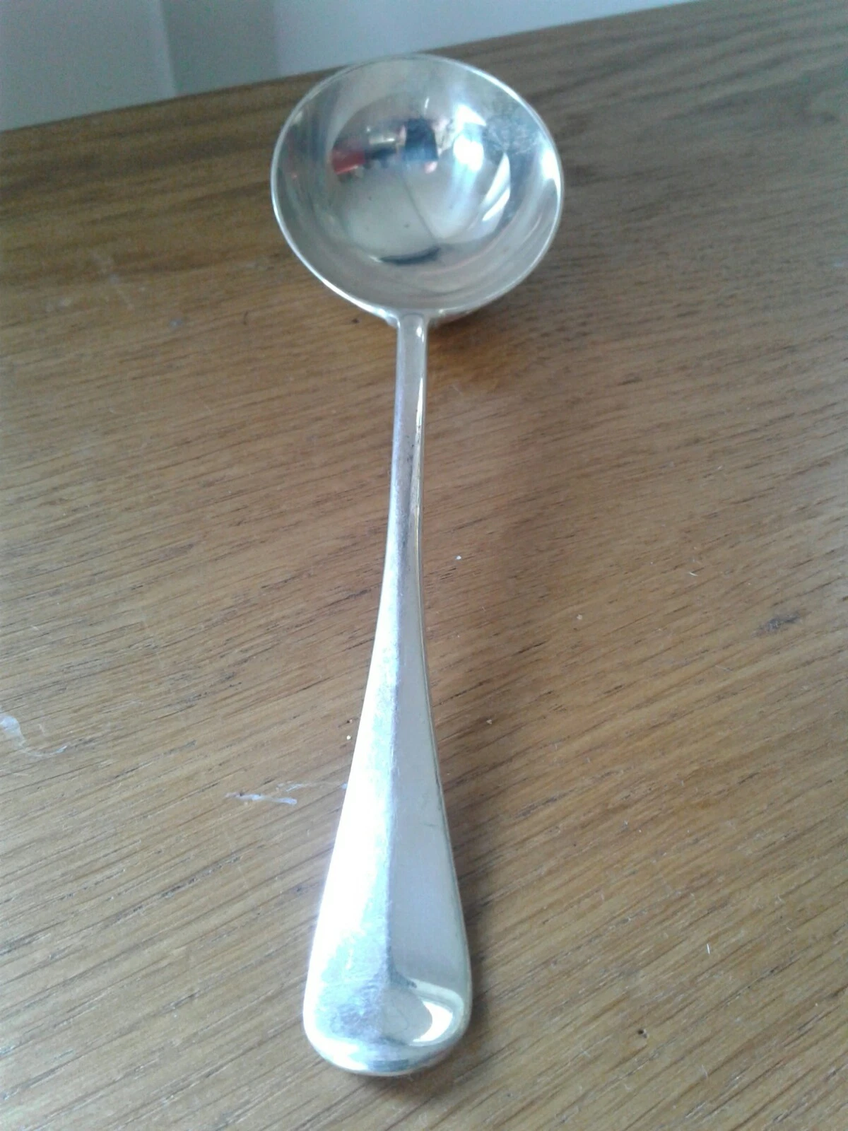 GEORGE ADAMS ANTIQUE SOLID SILVER RAT TAIL SAUCE LADLE LONDON 1880