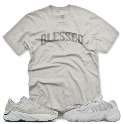 New BW BLESSED T Shirt for Adidas YZ Boost 350 500 700 Salt Desert