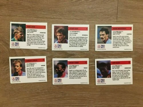 Aston Villa Football Pro Set Sports Trading Cards & Accessories