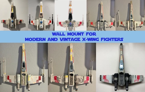Starship Wall Mount for most Star Wars X-Wing Fighters - Multi Angle