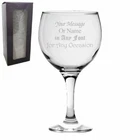 Personalised Engraved Gin and Tonic Glass, Gift Boxed