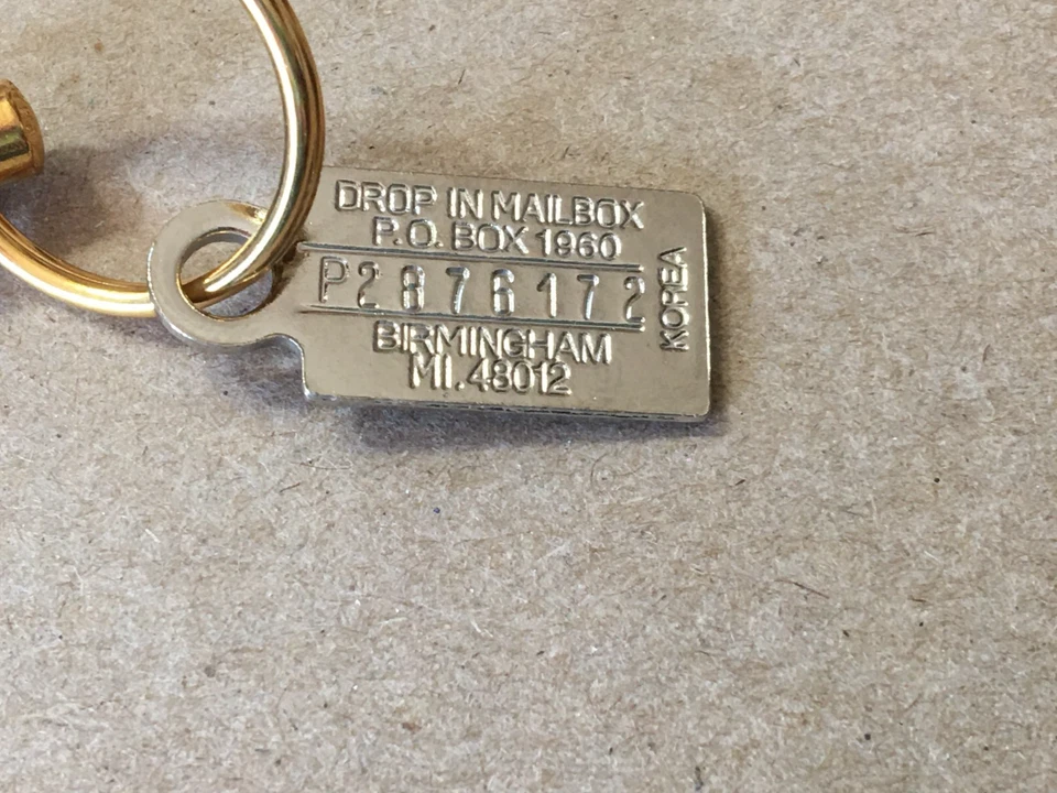 NOS Pontiac Grand Prix Keychain, Vintage Sedan Coupe Return Postage Accessory - Image 3 of 4