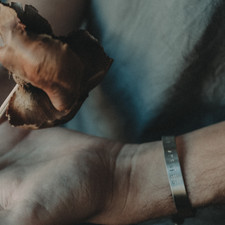 Custom Engraved Steel Bracelet - Personalized Inspirational - Custom Message