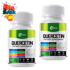 2Pack Quercetin 1000mg, Zinc, Vitamin C, Vitamin D, Magnesium Supplement
