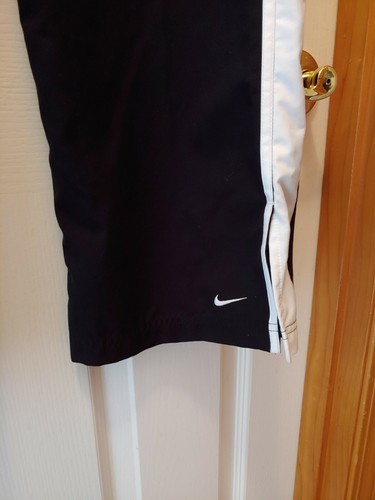 Women's Nike Jogger Running Pants Black White Stripe Size Large 12-14 (Unlined) - Picture 5 of 7