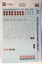 Microscale Decal HO  #87-884 New Haven - NH (New York, New Haven & Hartford - NY