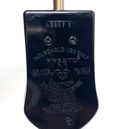 PRESTO Heat Temp Control Power Plug Power Cord Model# 0690005 1500w TESTED - Picture 9 of 10