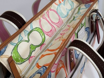 NEW COACH Y2K SCRIBBLE MULTICOLOR C MULTI BABY DIAPER TOTE BAG