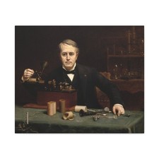 Abraham Archibald Anderson - Portrait of Thomas Alva Edison - Canvas Wall Art