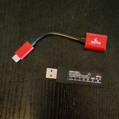 MAYFLASH MAGIC-S PRO 2 USB Controller Adapter USB-C Cable Red/Black LED
