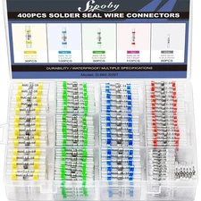 400PCS Solder Seal Wire Connectors, Sopoby Self Soldering Heat Shrink Butt.