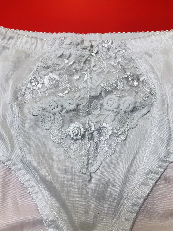 Bragas De Colección Delta Burke Floral Encaje Brillante Bordado Modelador Calzoncillo Talla 7/Lg Foto 4 de 4