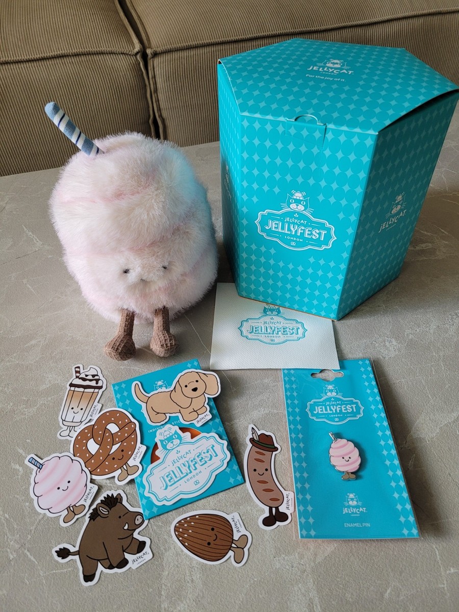 Jellycat Kathrin Candy Floss Plush Toy Pink - Berlin Exclusive Set