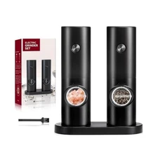 Simple Deluxe Electric Salt and Pepper Grinder Set Battery Operated