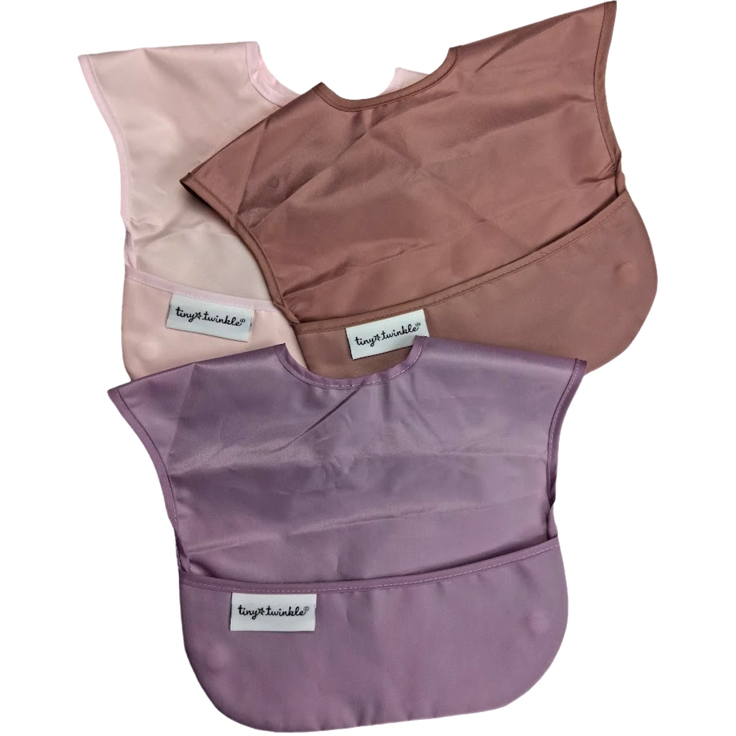 Tiny Twinkle NEW Baby Girl Bib Lot Pink Purple Wine 3pc Catch Feeding
Opens in a new window or tab